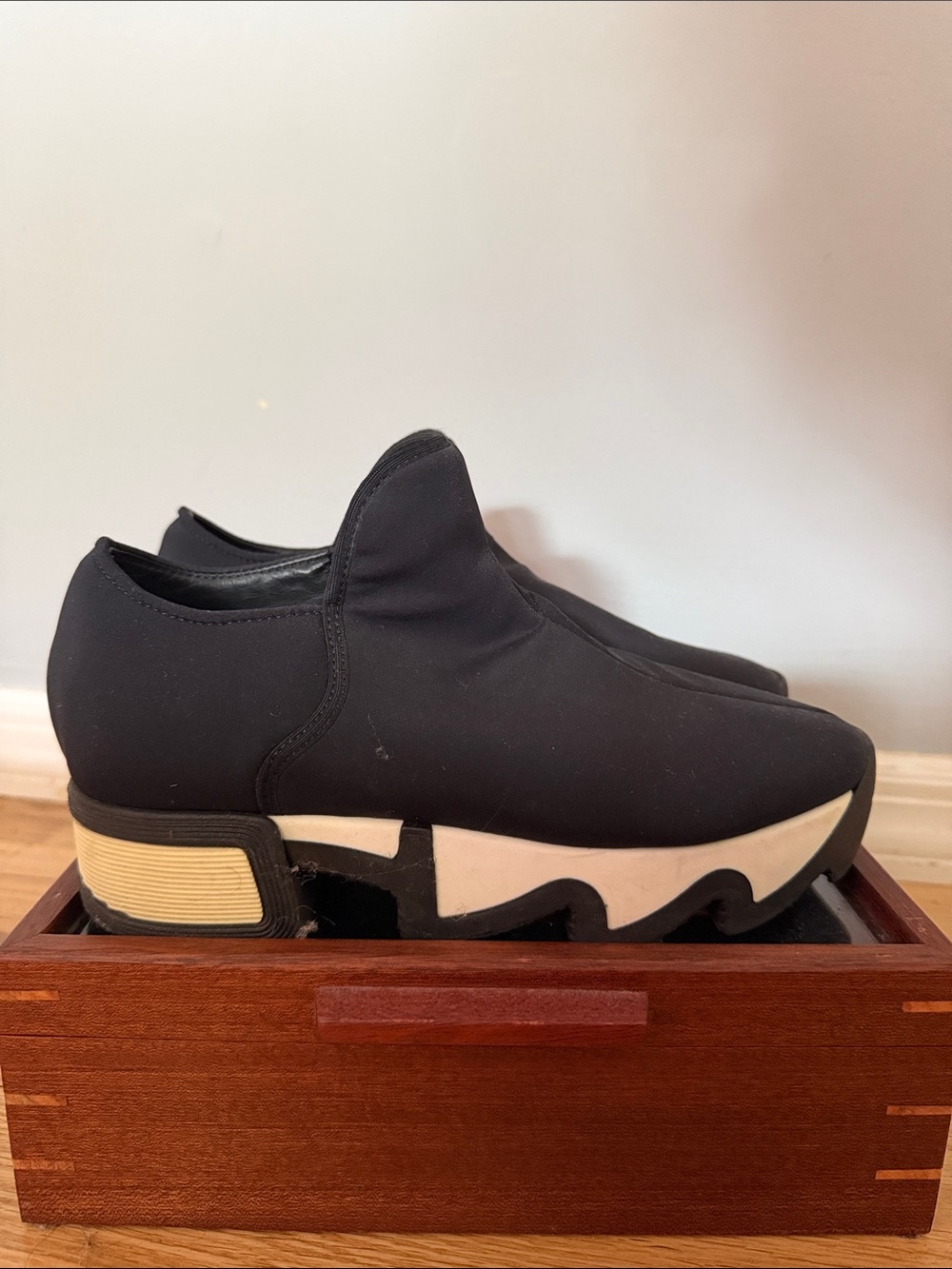 IRI Women’s Black Slip-On Platform Sneakers